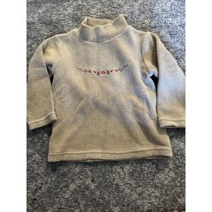 Brand Week Girls Sweater 2-3T Beige Floral  Fleece